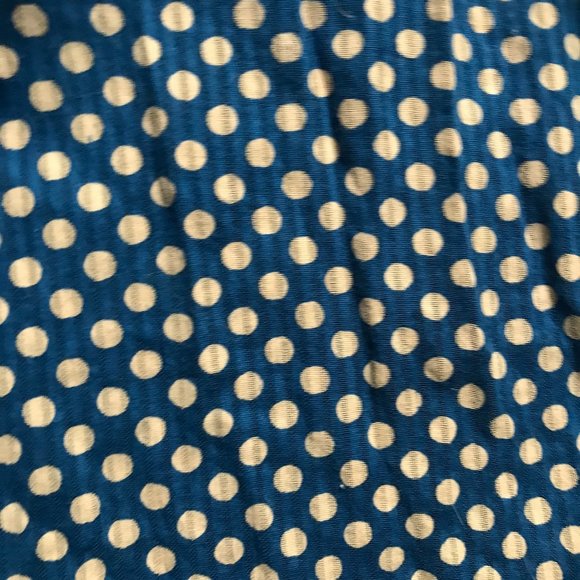 American Eagle Royal Blue Cotton Polka Dot Scarf - Picture 2 of 8